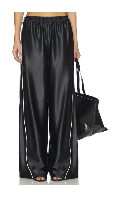 Alexander Wang Track Pant With Reflective Piping In Black