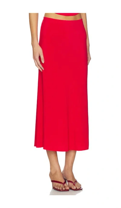 Bella Venice The Jessie Slip Maxi Skirt In Red