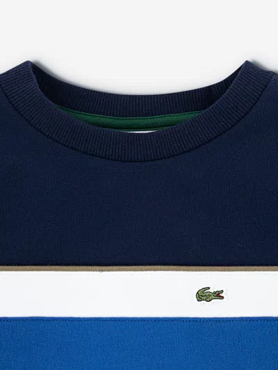 Lacoste Boys Colourblock Sweatshirt In Blue