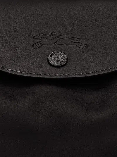 Longchamp Le Pilage Xtra Black Medium Shoulder Strap With Removable Shoulder Strap And Embossed Lgoo On The Fr In Black