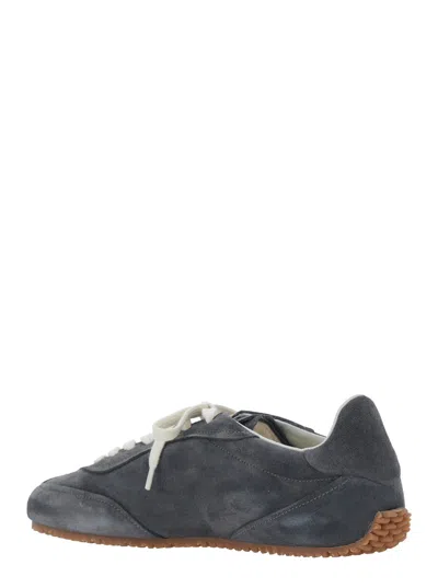Axel Arigato Daze Runner Grey Sneaker With Logo On The Tongue And Grooved Sole In Suede Man In Gray
