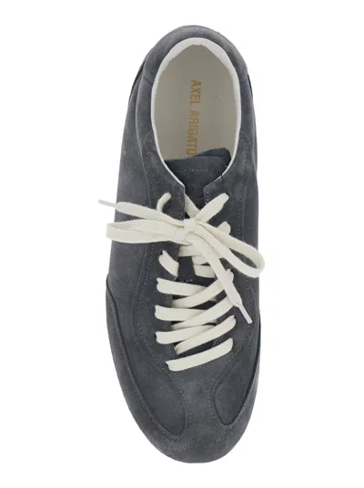 Axel Arigato Daze Runner Grey Sneaker With Logo On The Tongue And Grooved Sole In Suede Man In Gray