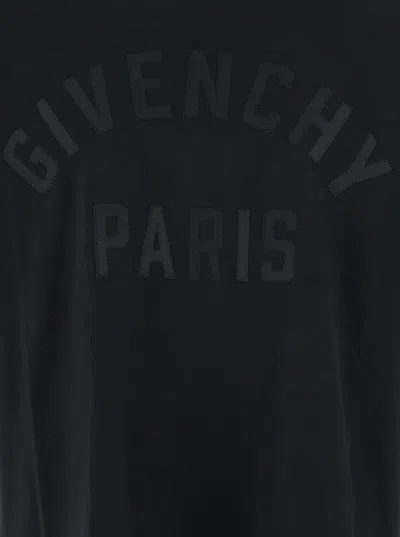Givenchy Black T-shirt With Maxi Logo On The Front In Cotton Man