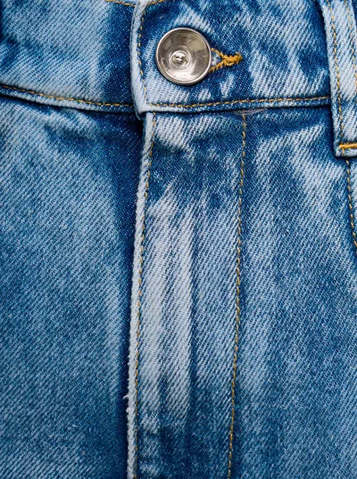 Maison Margiela Blue Jeans With Cut-out Details And Faded Effect In Denim Woman In Blue