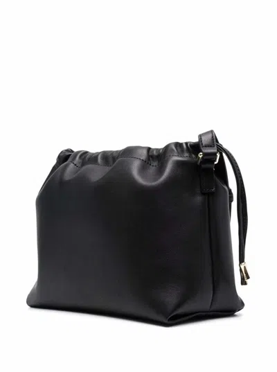 Apc Black Crossbody Bag With Logo Lettering On The Front And Drawstring Closure In Ecoleather Woman In Black