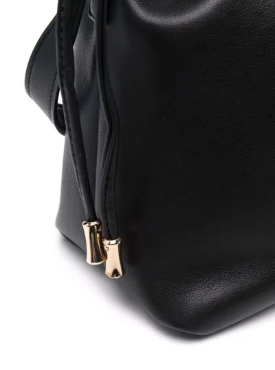 Apc Black Crossbody Bag With Logo Lettering On The Front And Drawstring Closure In Ecoleather Woman In Black
