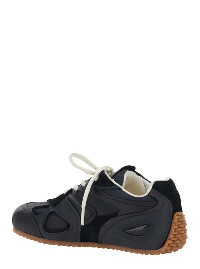 Axel Arigato Slow Runner Black Sneaker With Insert Design And Grooved Sole In Leather And Suede Woman In Black