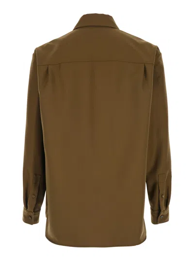 Apc Brown Jacket With Classic Collar And Buttoned Cuffs In Wool Blend Man In Brown