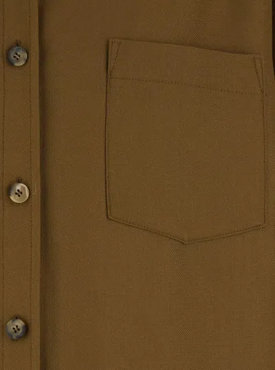 Apc Brown Jacket With Classic Collar And Buttoned Cuffs In Wool Blend Man In Brown