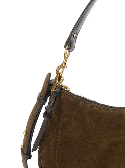 Isabel Marant Brown Shoulder Bag With Removable Shoulder Strap In Suede Woman In Brown