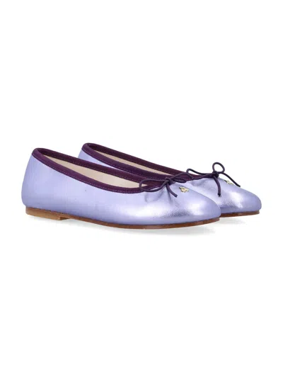 Bonpoint Lisa Bow Ballerina Flats In Purple