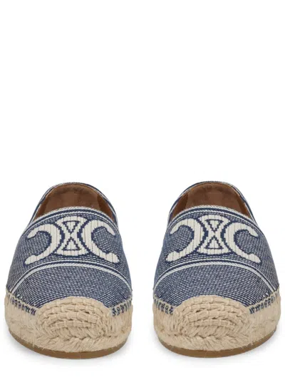 Celine Sandal Espadrilles In Blue