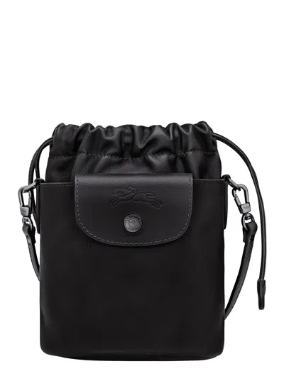 Longchamp Le Pliage Xtra Black Shoulder Bag With Drawstring Closure And Adjustable And Removable Shoulder Stra In Black