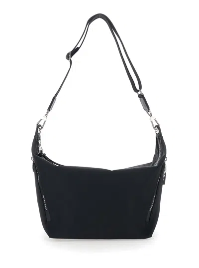 Longchamp Le Pilage Energy Black Medium Crossbody Bag With Adjustable And Removable Shoulder Strap And Logo On In Black