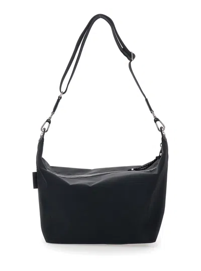 Longchamp Le Pilage Energy Black Medium Crossbody Bag With Adjustable And Removable Shoulder Strap And Logo On In Black