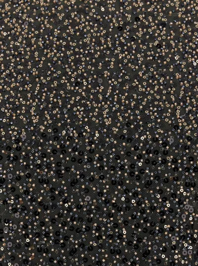 Rotate Birger Christensen Metallic Dress With All-over Beading And Flared Hems In Fabric Woman In Multi