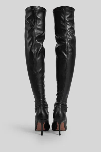 Aldo Castagna Marlene High Heels Boots In Black Leather In Black