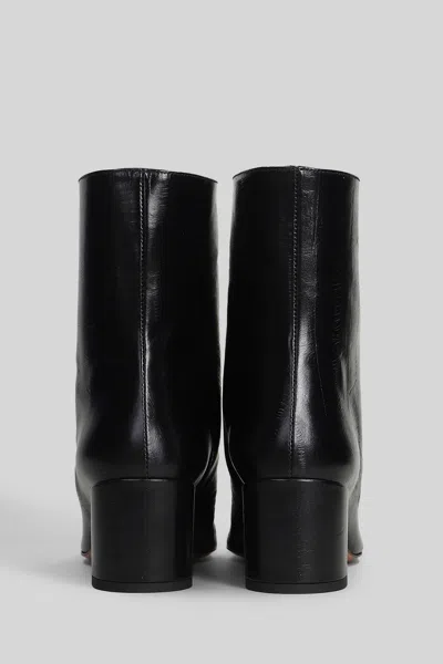 Aldo Castagna Sandy High Heels Ankle Boots In Black Leather In Black