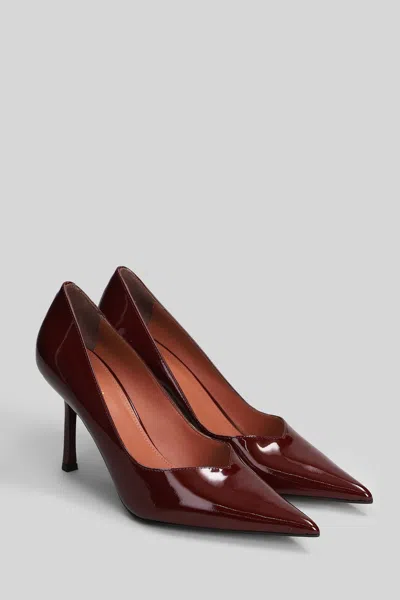 Aldo Castagna Anya Pumps In Bordeaux Patent Leather In Burgundy