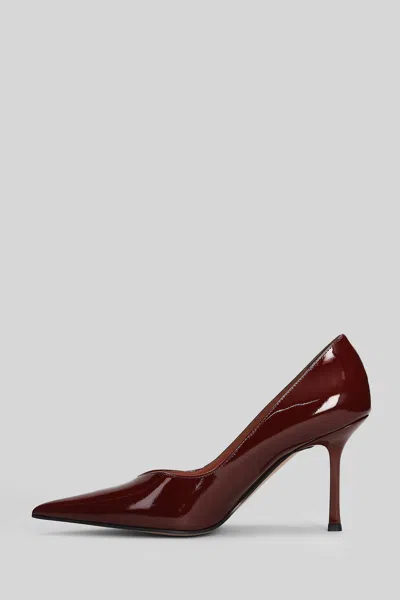 Aldo Castagna Anya Pumps In Bordeaux Patent Leather In Burgundy