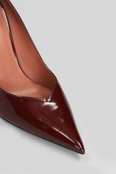 Aldo Castagna Anya Pumps In Bordeaux Patent Leather In Burgundy