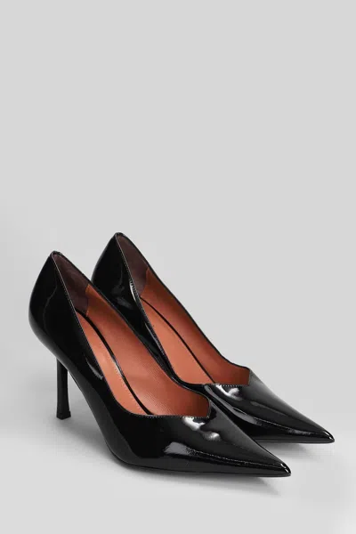 Aldo Castagna Anya Pumps In Black Patent Leather In Black