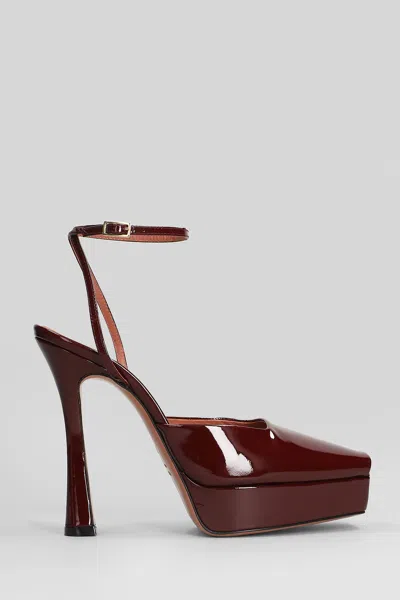 Aldo Castagna Vicky Pumps In Bordeaux Patent Leather In Burgundy