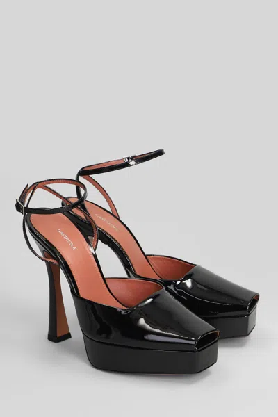 Aldo Castagna Vicky Pumps In Black Patent Leather In Black