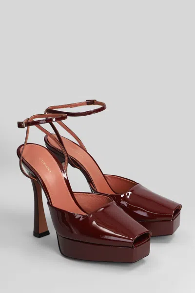 Aldo Castagna Vicky Pumps In Bordeaux Patent Leather In Burgundy