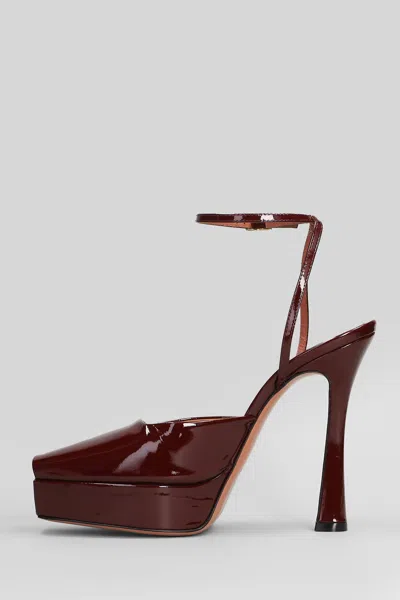 Aldo Castagna Vicky Pumps In Bordeaux Patent Leather In Burgundy