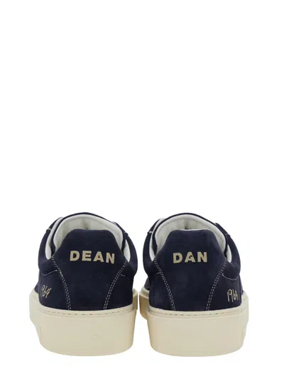 Dsquared2 Blue Low Top Sneakers With Logo Patch On The Tongue And Logo Lettering On The Heel In Suede Man In Blue