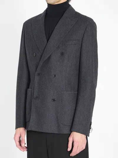 Tonello Grey Wool Jacket In Gray