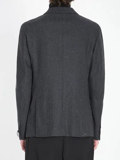 Tonello Grey Wool Jacket In Gray