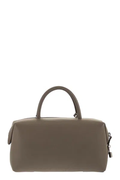Max Mara Holdallm - Medium Satchel In Natural Leather In Gray