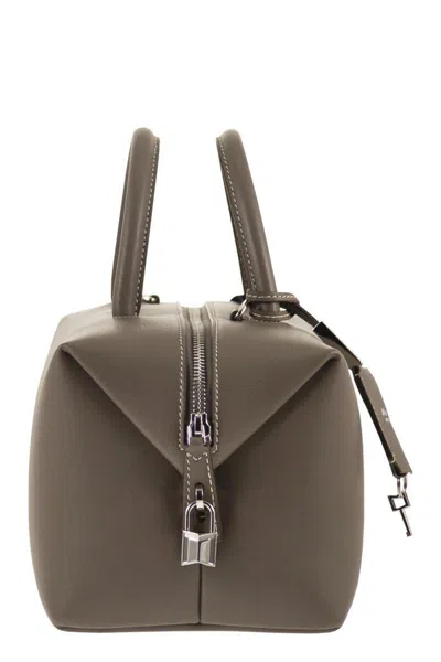 Max Mara Holdallm - Medium Satchel In Natural Leather In Gray