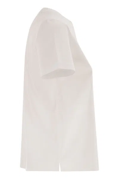 Max Mara Mxpdonata - Cotton T-shirt In White