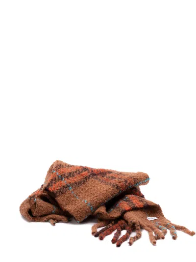 Burberry `chck Boucle` Scarf In Brown