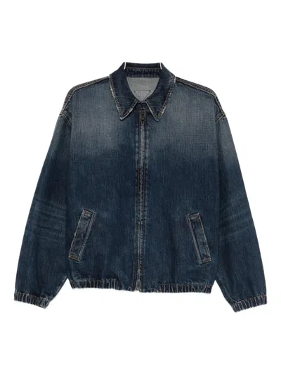 Prada Blousonjacke Aus Gewaschenem Denim In Blue