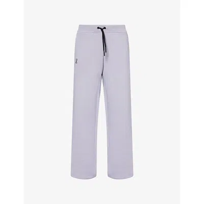 On Womens Lilac Focus Tech Wide-leg Cott-blend Jogging Bottoms Xs In Purple