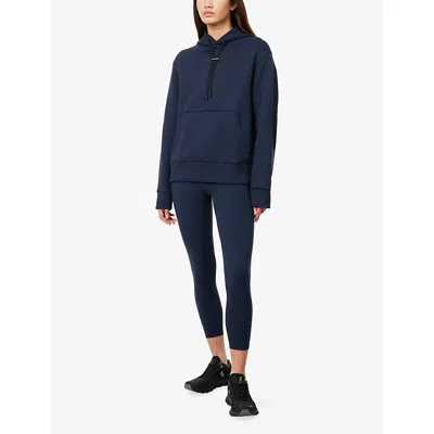 On Womens Navy Performance Logo-print Stretch-woven Leggings In Blue