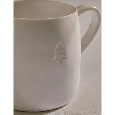 The White Company Fir Tree Porcelain Mug 10cm In White