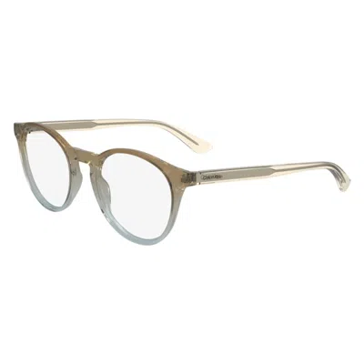 Calvin Klein Demo Oval Unisex Eyeglasses Ck23549 342 50 In Gold