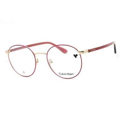 Calvin Klein Demo Round Unisex Eyeglasses Ck23106 601 51 In Pink