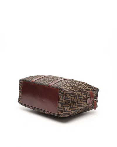 Fendi Zucca Tote Bag In Brown