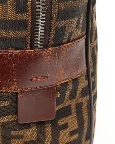 Fendi Zucca Tote Bag In Brown