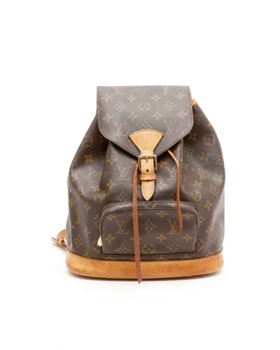 Pre-owned Louis Vuitton Monogram Montsouris Mm Backpack In Brown