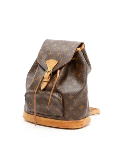 Pre-owned Louis Vuitton Monogram Montsouris Mm Backpack In Brown