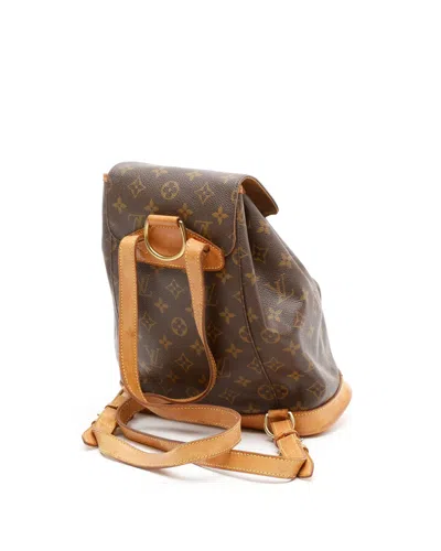 Pre-owned Louis Vuitton Monogram Montsouris Mm Backpack In Brown
