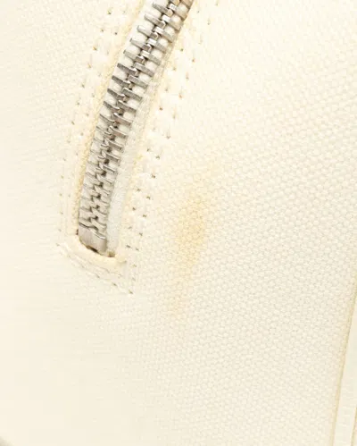 Pre-owned Chanel Tassel Cc Boston Bag In White