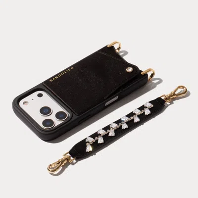 Bandolier Lizzy Satin Phone Case - Black/gold